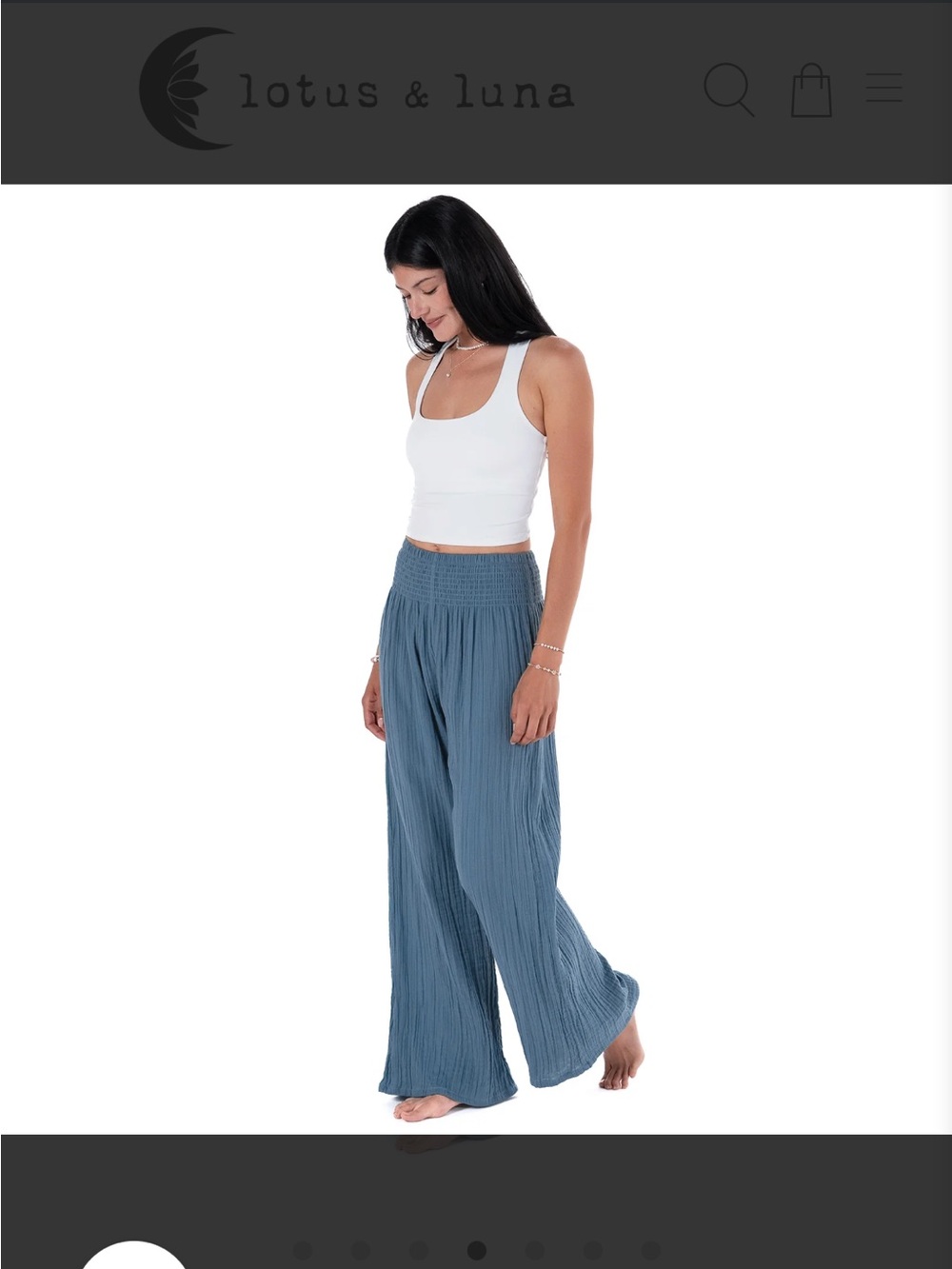 Lotus & Luna Cotton Pants, size medium